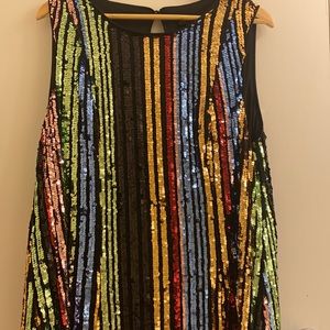 Stunning rainbow sequin torrid dress